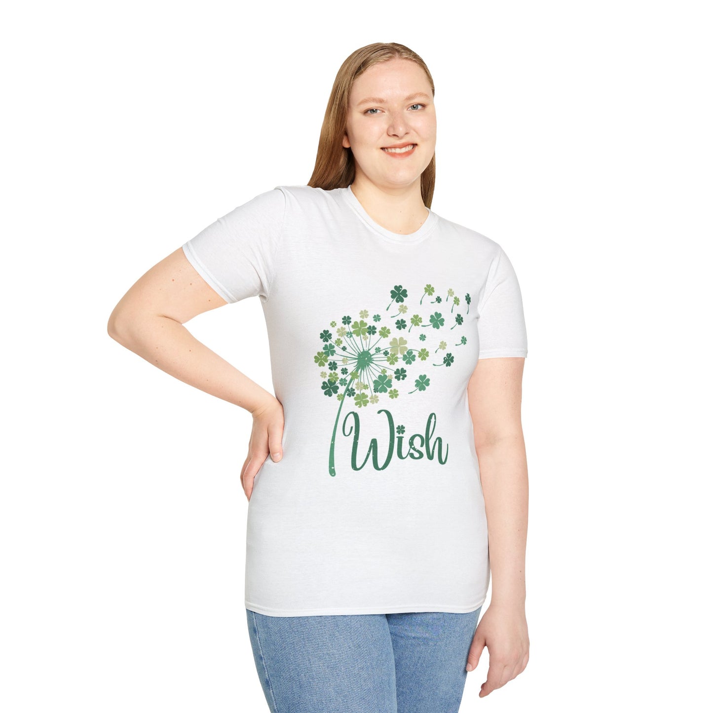 Wish Dandelion Unisex Softstyle T-Shirt - Perfect for Spring and Nature Lovers