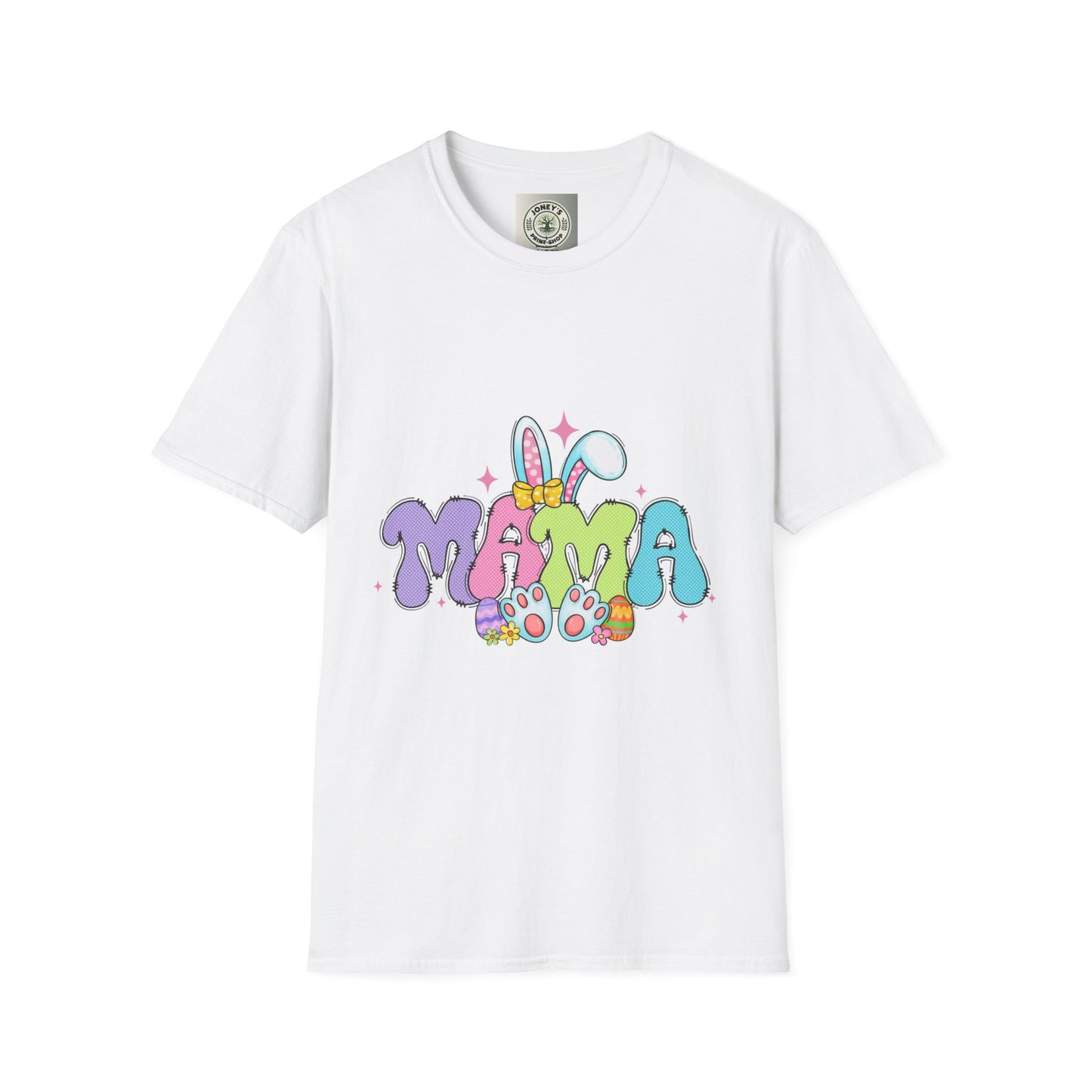 Cute Colorful Mama T-Shirt - Unisex Softstyle Tee for Moms