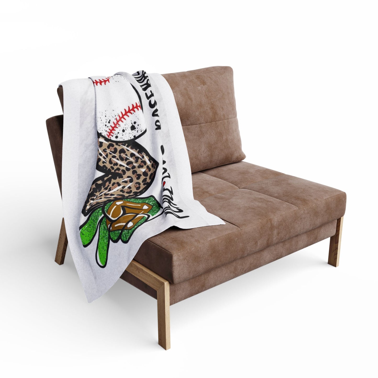 Peace, Love, Baseball Fleece Blanket - Cozy Sports Throw for Baseball Lovers