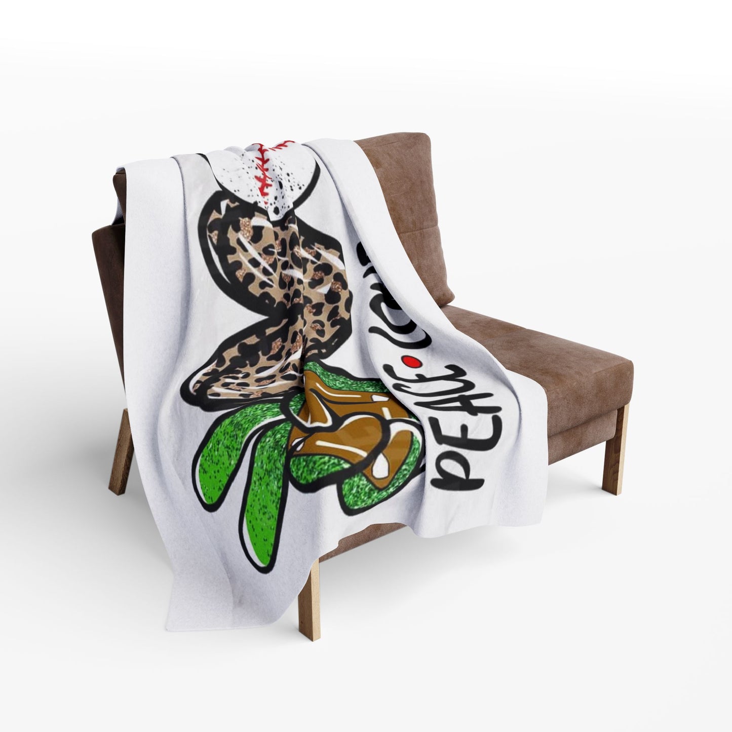 Peace, Love, Baseball Fleece Blanket - Cozy Sports Throw for Baseball Lovers