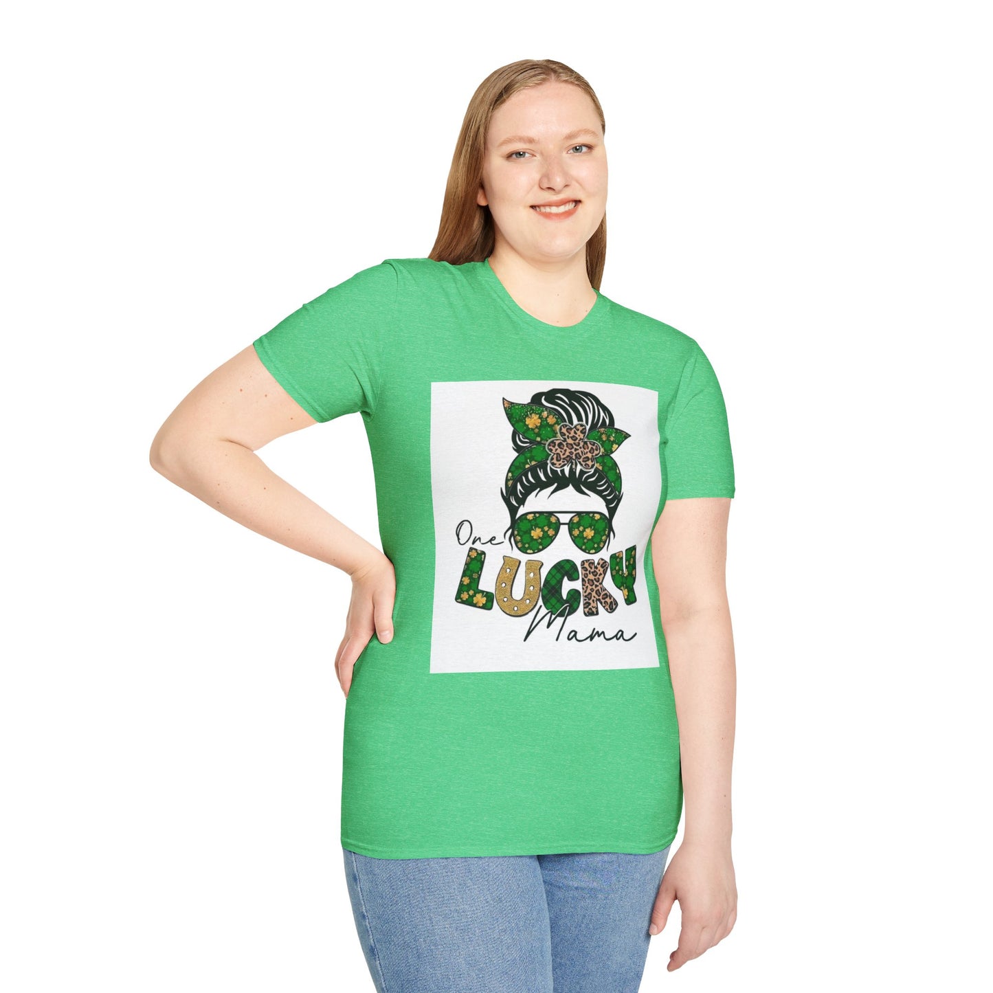 One Lucky Mama Unisex Softstyle T-Shirt - Perfect Gift for Moms