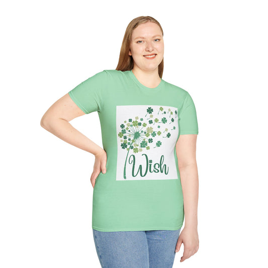 Wish Dandelion Unisex Softstyle T-Shirt - Perfect for Spring and Nature Lovers